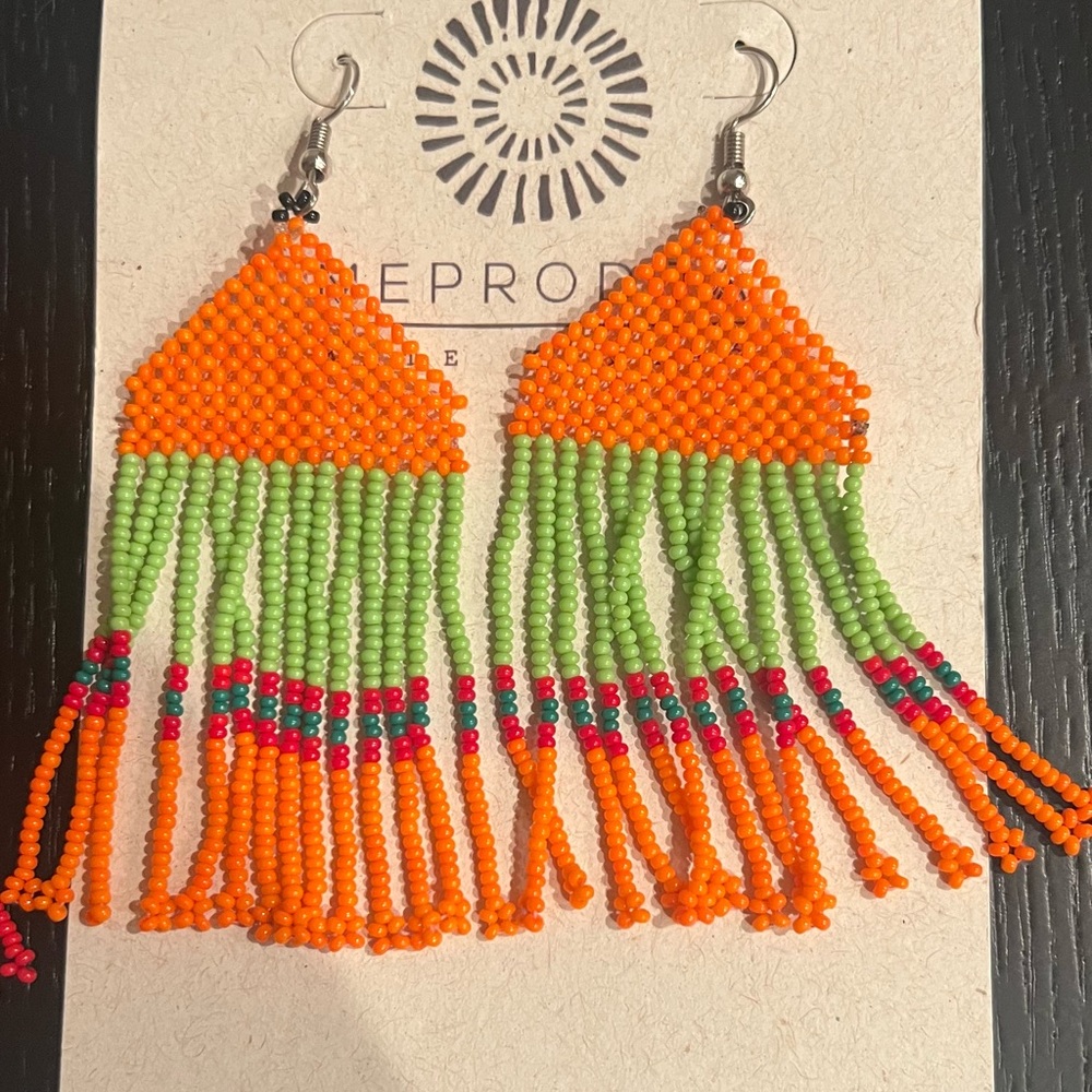 Handmaid earrings from Brazil.